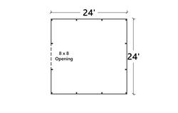 24'W x 24'L x 10'H Garage Post Frame Building Material List at Menards®