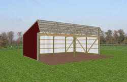 Menards Post Frame 20'W x 36'L x 12'H Open Post Frame Building Material List at Menards®