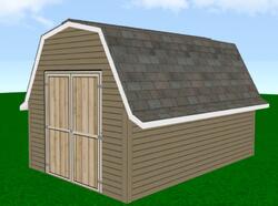 EZ Build® 10 x 16 Gambrel Shed with Swinging Door Material List at Menards®