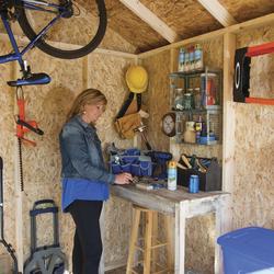 Beachwood 8 x 12 Wood Outdoor Storage Shed with Floor Materials