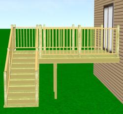 10' x 10' Attached Single Level Deck Material List at Menards®