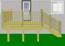 10' x 14' Attached Single Level Deck Material List at Menards®