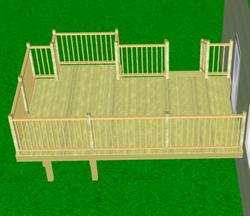 12' x 18' Attached Single Level Deck with Grill Bump-Out Material List ...