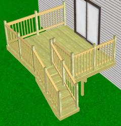 12' x 10' Attached Single Level Deck Material List at Menards®