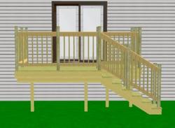 12' x 10' Attached Single Level Deck Material List at Menards®