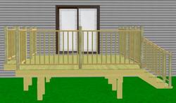 14' x 16' Attached Deck with Grill Bump-Out Material List at Menards®