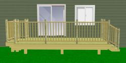 16' x 10' Attached Deck with Grill Bump-Out Material List at Menards®