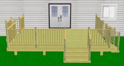 20' x 20' Attached Deck with Grill Bump-Out Material List at Menards®