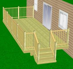 24' X 10' Attached Single Level Deck Material List At Menards®