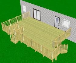 30' x 20' Attached Deck with Grill Bump-Out Material List at Menards®