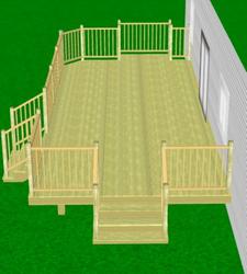 30' x 14' Attached Deck with Grill Bump-Out Material List at Menards®