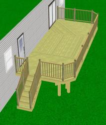 28' x 10' Attached Single Level Deck Material List at Menards®