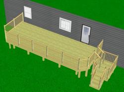 30' X 12' Attached Deck With Stair Landing Material List At Menards®