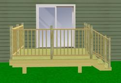 10' x 10' Attached Single Level Deck Material List at Menards®