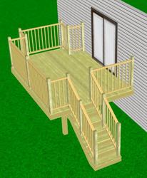 12' x 10' Attached Single Level Deck with Grill Bump-Out Material List ...