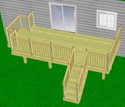 20' x 10' Attached Deck with Grill Bump-Out Material List at Menards®