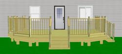 20' x 20' Attached Deck with Grill Bump-Out Material List at Menards®