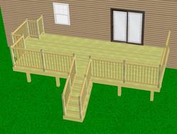 24' x 12' Attached Deck with Grill Bump-Out Material List at Menards®