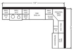 KLËARVŪE® Laholm® Black 19' L-Shaped Kitchen - Cabinets Only at Menards®