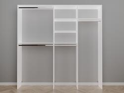 Dakota White 5x36 Wall End Shelf Cabinet