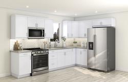 KLËARVŪE® Öland® White 19' L-Shaped Kitchen - Cabinets Only at Menards®