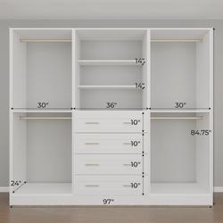 KLËARVŪE Closets® Strömma® White 96
