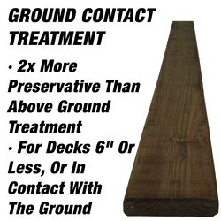 AC2® 18' #1 Premium Grade CedarTone Pressure Treated Thick Decking