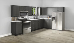 KLËARVŪE® Vårsta® Charcoal 19' L-Shaped Kitchen - Cabinets Only at Menards®