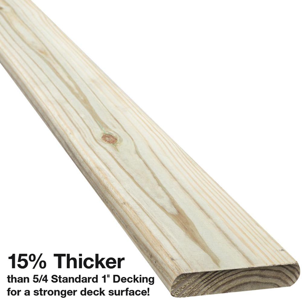 AC2® 5/4 x 6 x 14' Above Ground Green Pressure Treated Thick Decking