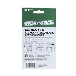 Masterforce® Serrated Utility Knife Blades - 50 Pack