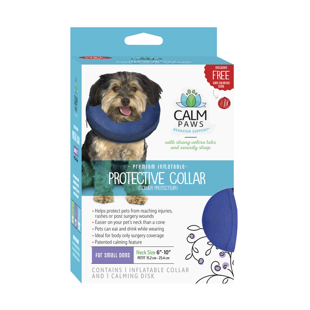 Calm Paws Inflatable Dog Protective Collar Small
