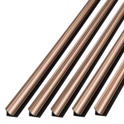 Fasade® 4' PVC Brushed Aluminum Large Profile Inside Corner Trim - 5 Pack