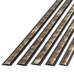 Fasade® 4' PVC Bermuda Bronze Wall Panel Divider Trim - 5 Pack