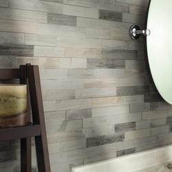 Sample - Wood Peel & Stick Mosaic Tile in Petrified Forest Aspect