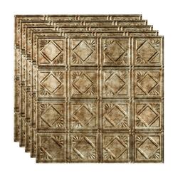 Fasade® Traditional 4 Vinyl 2' x 2' Bermuda Bronze Lay-In Ceiling Tile ...