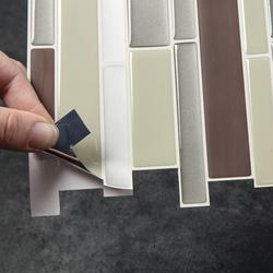 Tack Tile™ Small Mosaic White Peel & Stick Vinyl Backsplash Tiles - 3 Pack  at Menards®