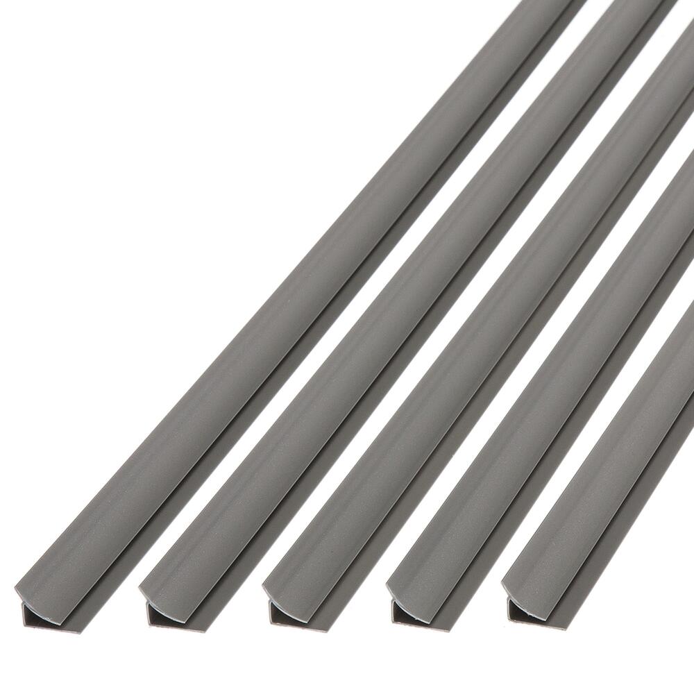 Fasade® 4' PVC Gloss White Large Profile J-Trim - 5 Pack