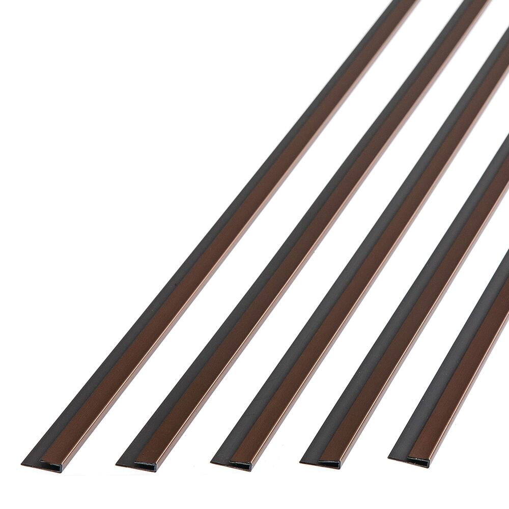 Fasade® 4' PVC Bermuda Bronze J-Trim - 5 Pack