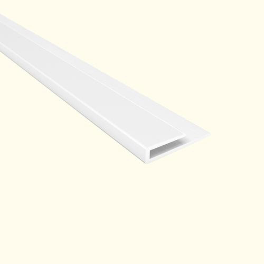 Fasade® 4' PVC Matte White Large Profile J-Trim - 5 Pack