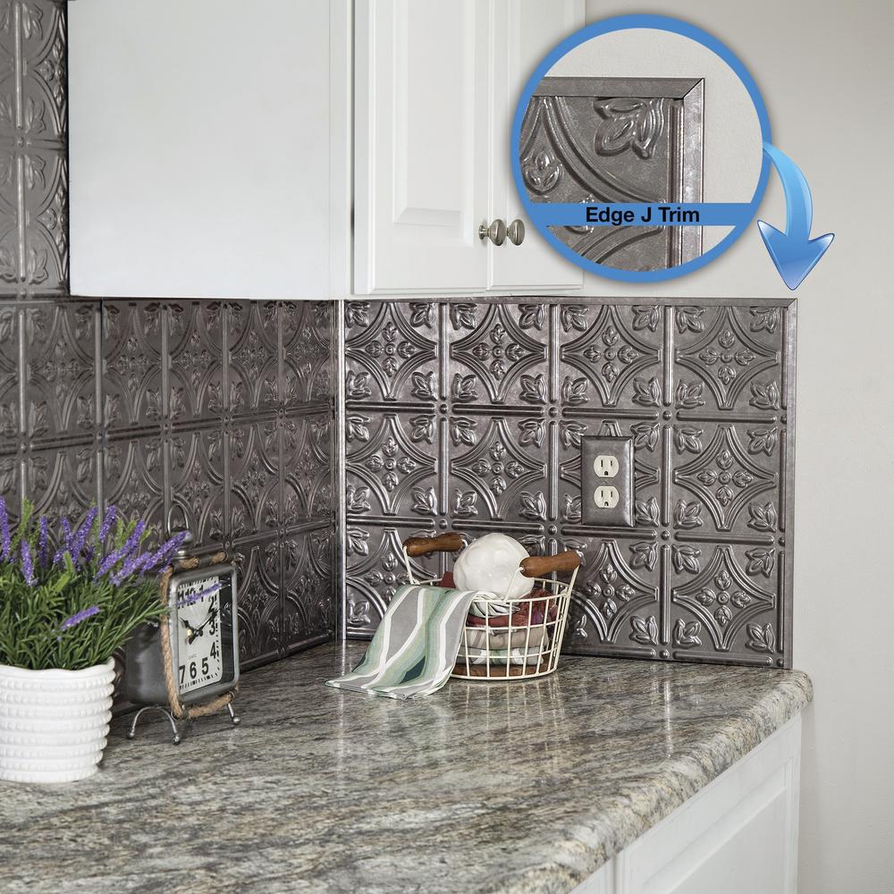 Fasade® 4' PVC Chrome J-Trim