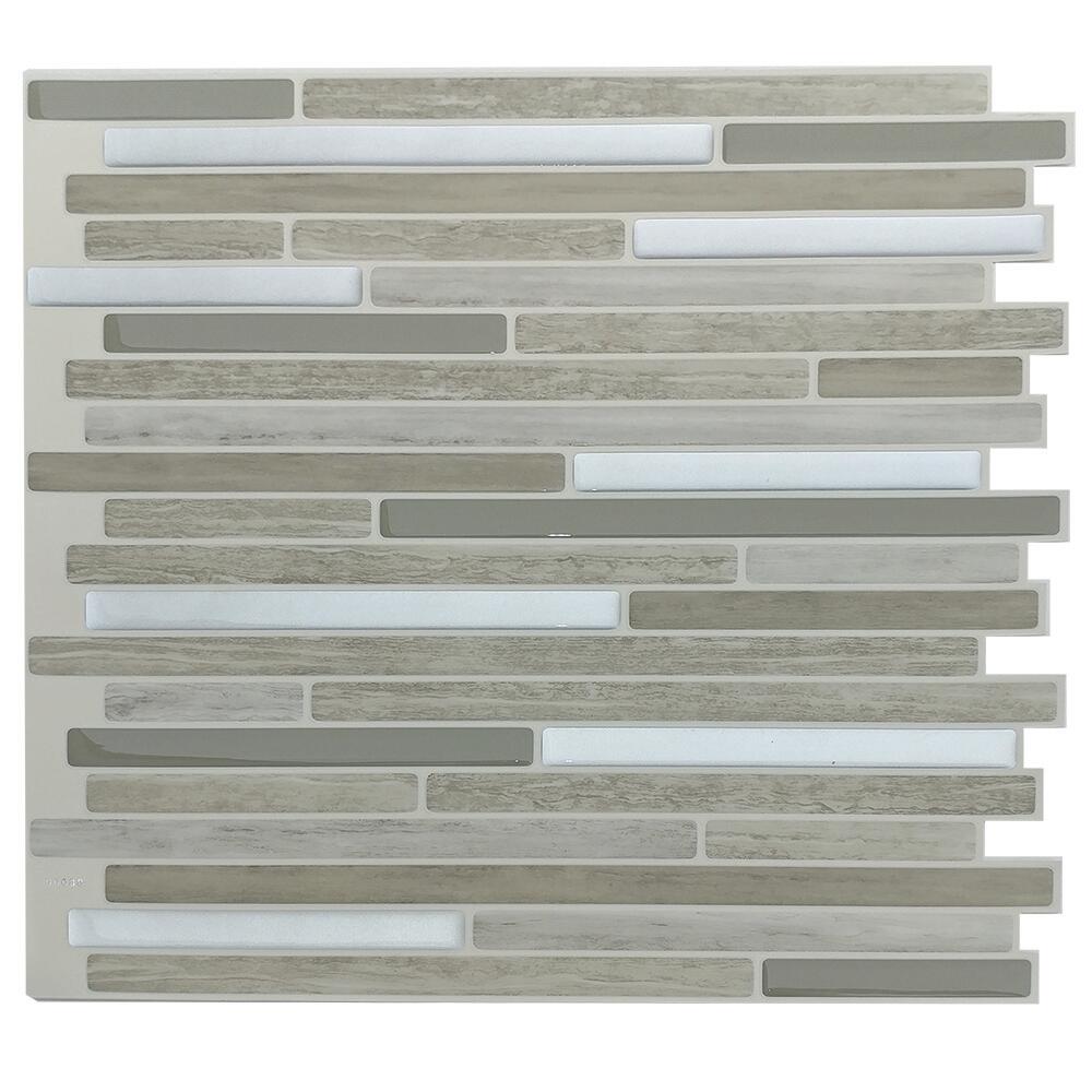 Tack Tile™ Small Mosaic Brown Peel & Stick Vinyl Backsplash Tiles - 3 Pack