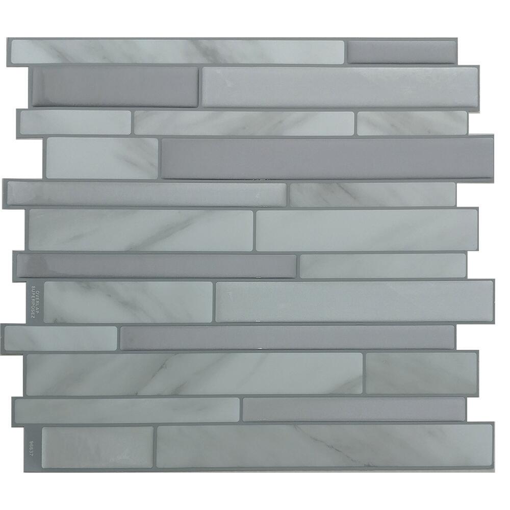 Tack Tile™ Small Mosaic Brown Peel & Stick Vinyl Backsplash Tiles - 3 Pack
