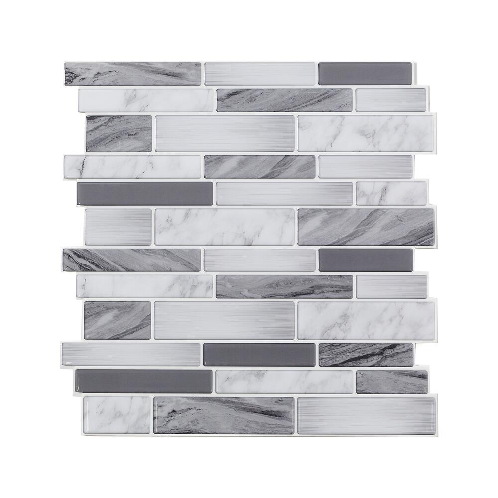 Tack Tile™ Small Mosaic Brown Peel & Stick Vinyl Backsplash Tiles - 3 Pack