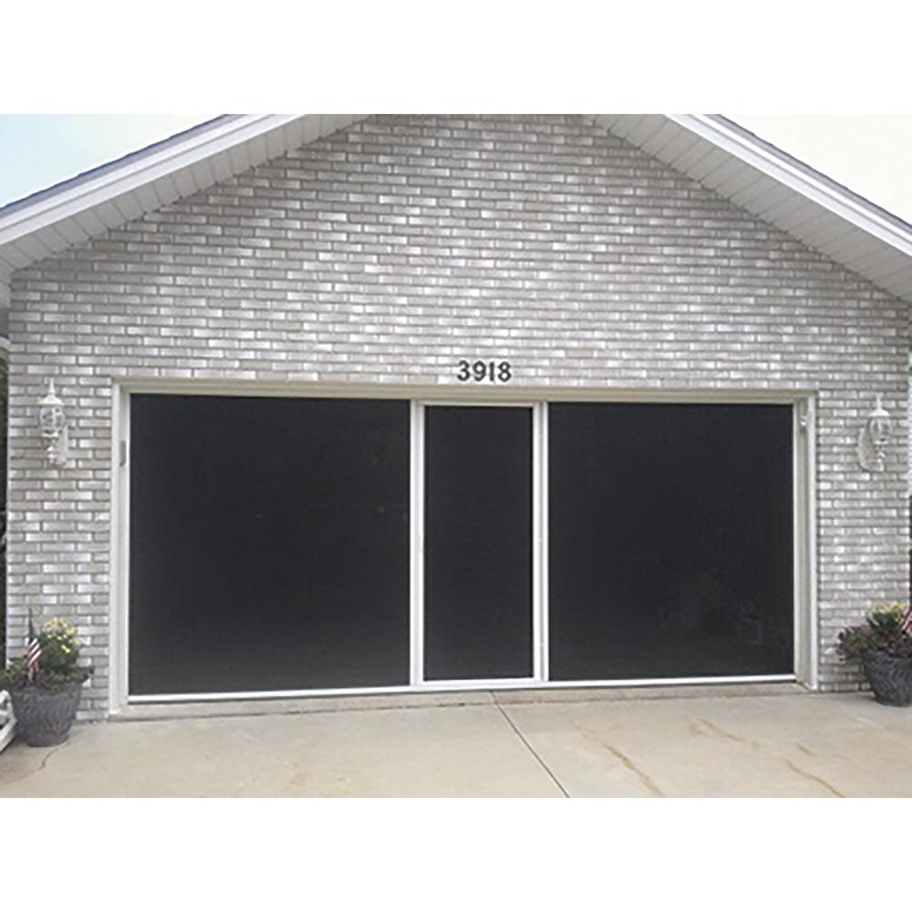 Lifestyle® Screens 6' W x 7' H Garage Door Screen with White Frame, White Superscreen & Passage Door Lifestyle® Screens 6' W x 7' H Garage Door Screen with White Frame, White Superscreen & Passage Door