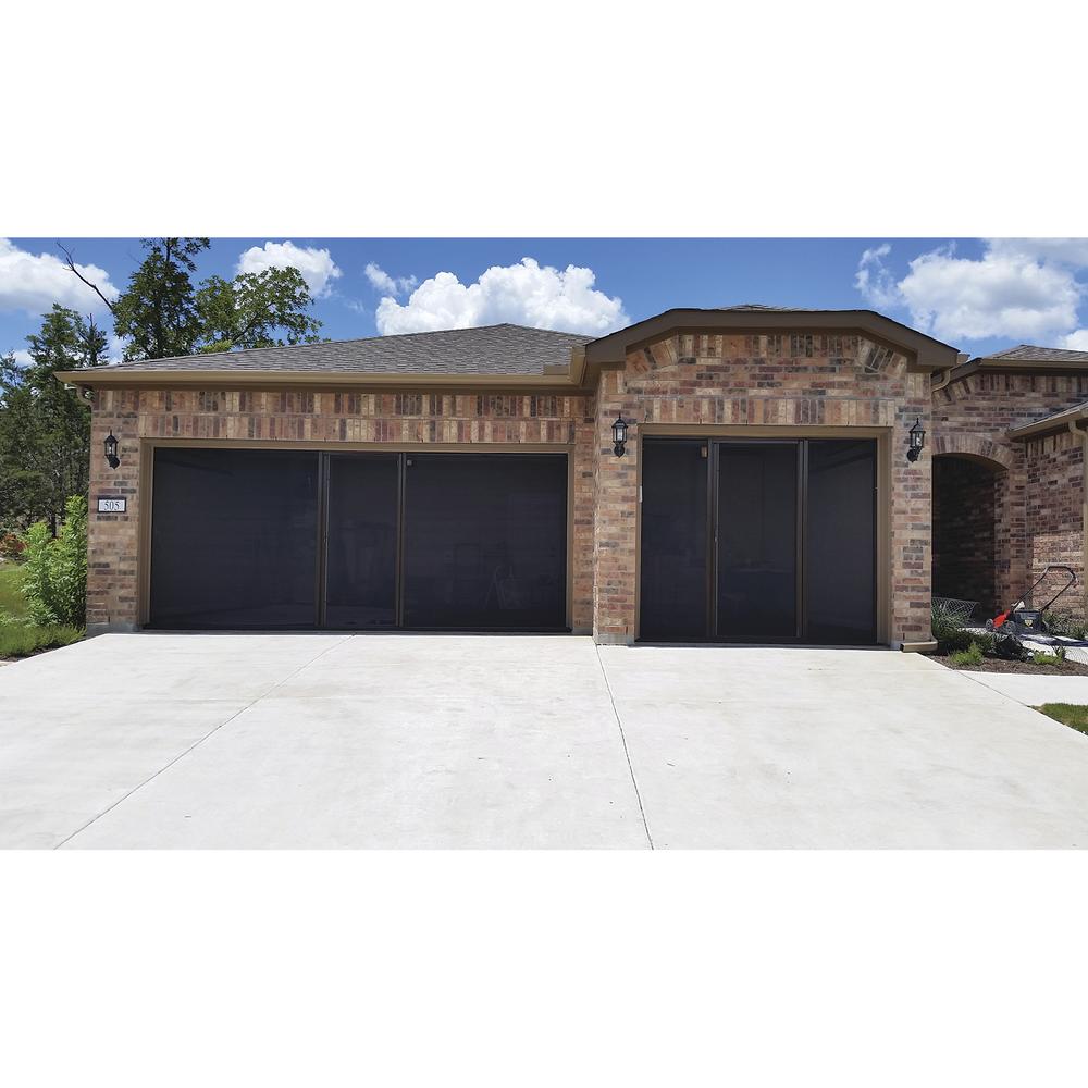 Lifestyle® Screens 6' W x 7' H Garage Door Screen with White Frame, White Superscreen & Passage Door Lifestyle® Screens 6' W x 7' H Garage Door Screen with White Frame, White Superscreen & Passage Door