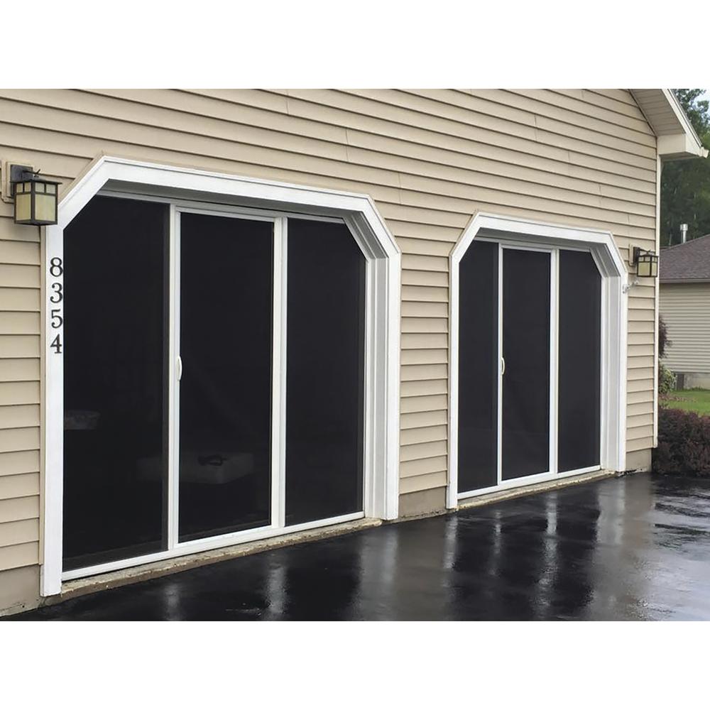 Lifestyle® Screens 6' W x 7' H Garage Door Screen with White Frame, White Superscreen & Passage Door Lifestyle® Screens 6' W x 7' H Garage Door Screen with White Frame, White Superscreen & Passage Door