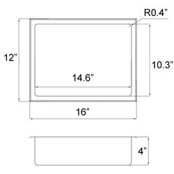 AKDY 12-in x 24-in Matte Black Stainless Rectangular Shower Niche