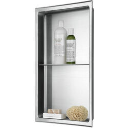 AKDY 24-in x 12-in Matte Black Stainless Rectangular Shower Niche in the Shower  Shelves & Accessories department at