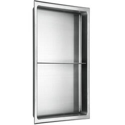 AKDY 24-in x 12-in Matte Black Stainless Rectangular Shower Niche