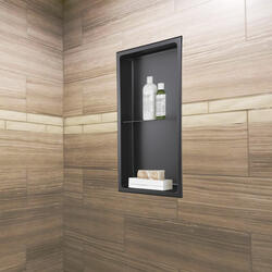 AKDY 16-in x 12-in Matte Black Stainless Rectangular Shower Niche in the Shower  Shelves & Accessories department at